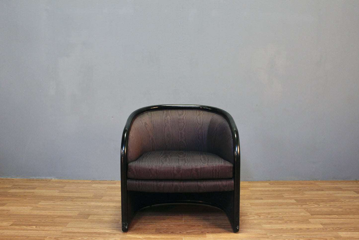 Hollywood Regency Black & Aubergine Club Chair - ONLINE ONLY