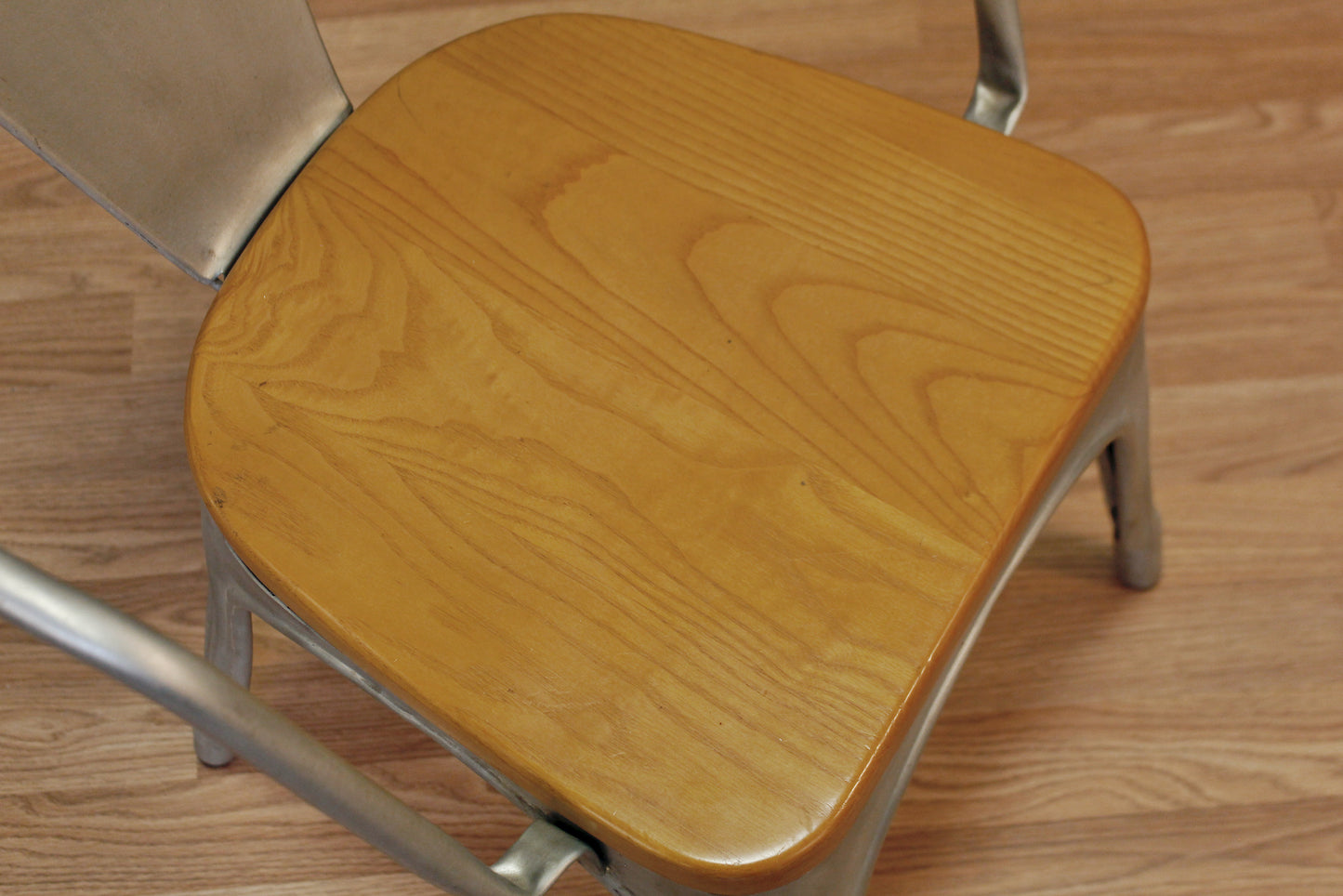Aluminum & Oak Bistro Chair