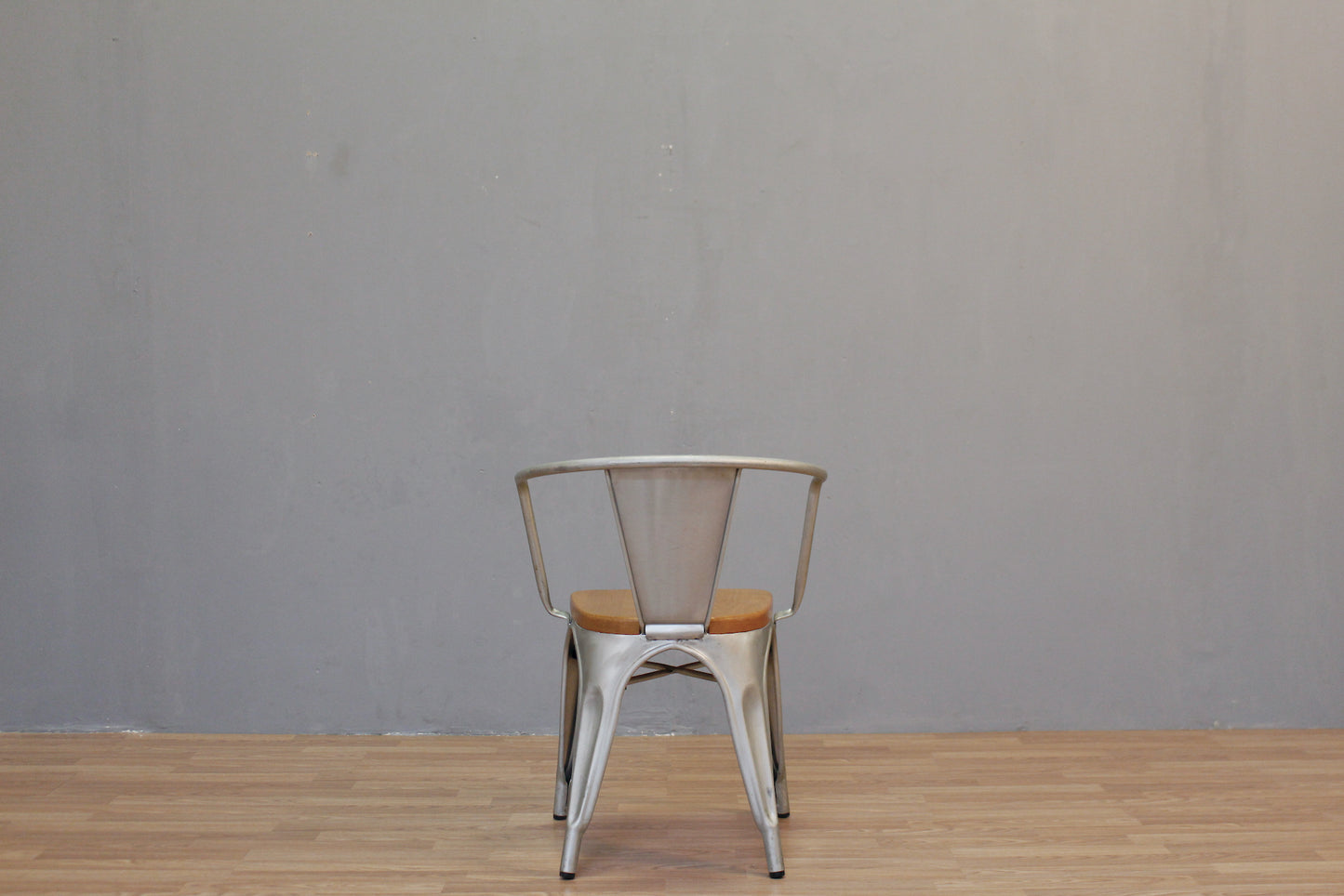 Aluminum & Oak Bistro Chair