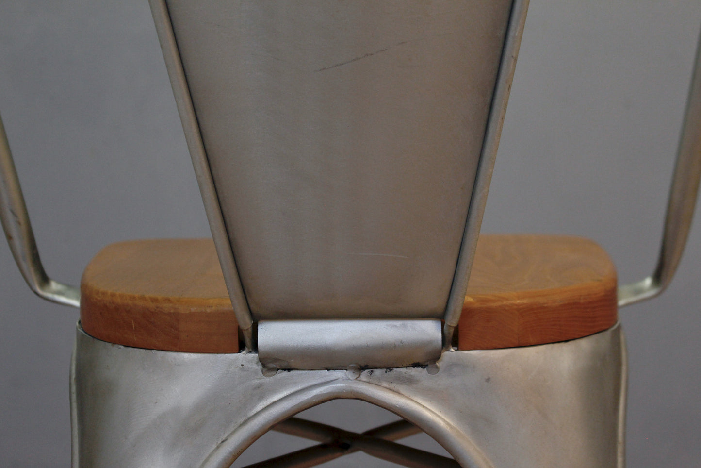 Aluminum & Oak Bistro Chair