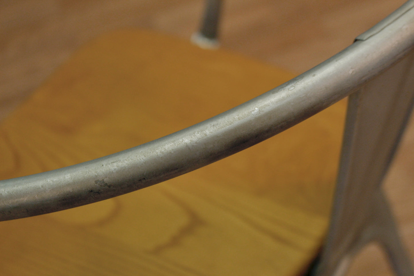 Aluminum & Oak Bistro Chair