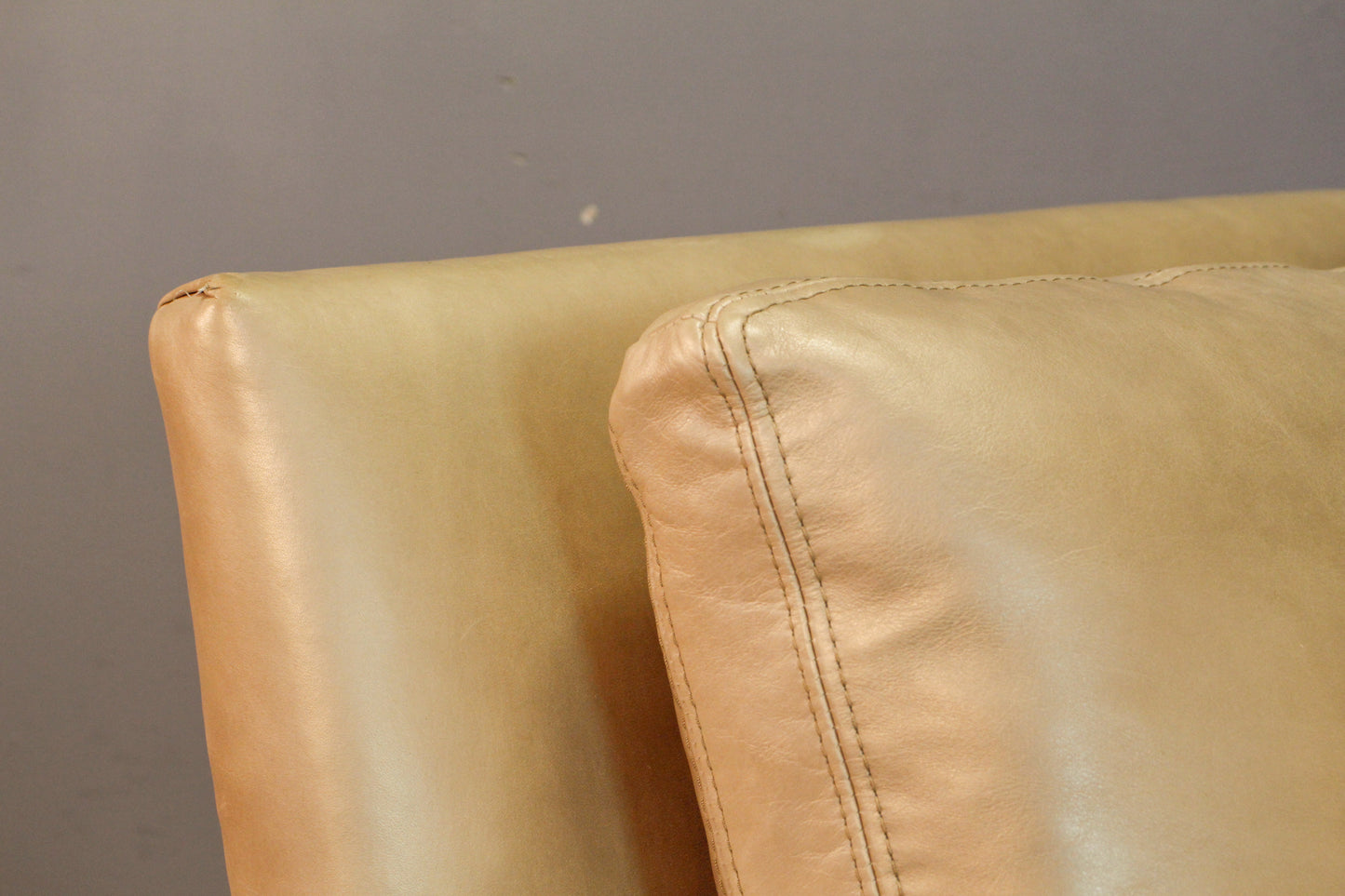 Modern Oyster Leather Armchair - ONLINE ONLY