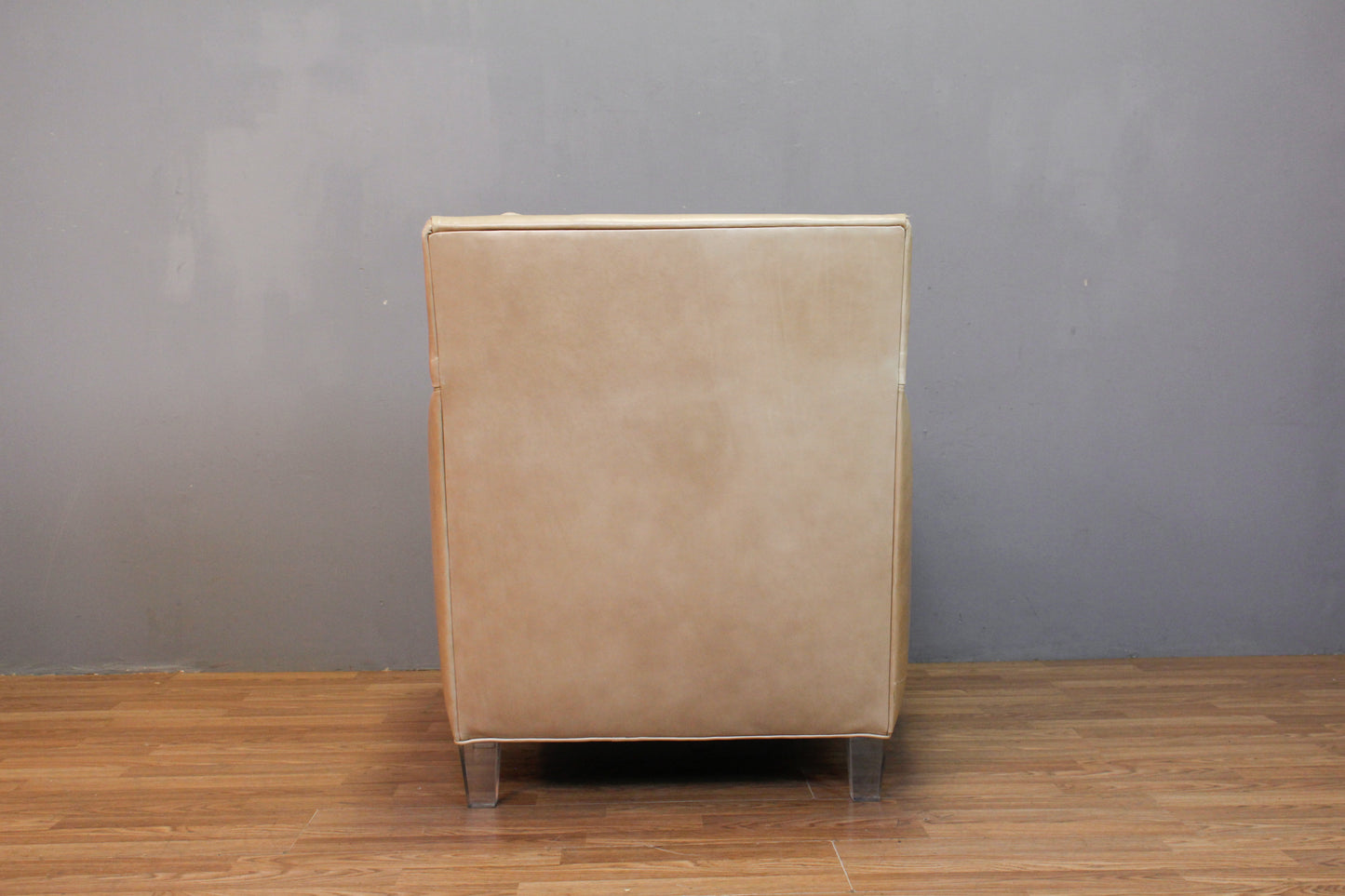 Modern Oyster Leather Armchair - ONLINE ONLY