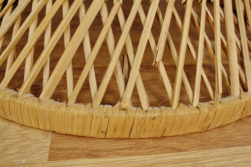 Spun Rattan & Glass End Table - ONLINE ONLY