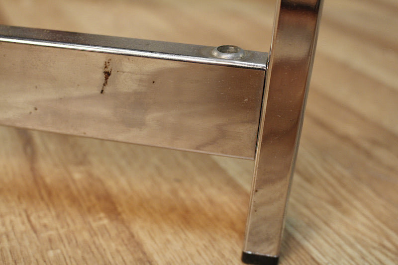 Chrome & Glass Round Geometric Coffee Table - ONLINE ONLY
