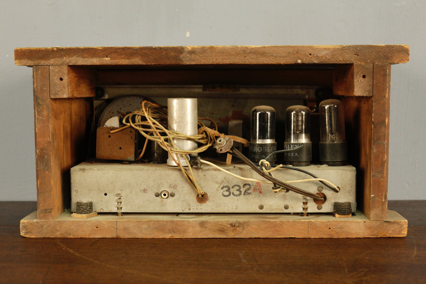 Antique Crosley Prop Wooden Radio