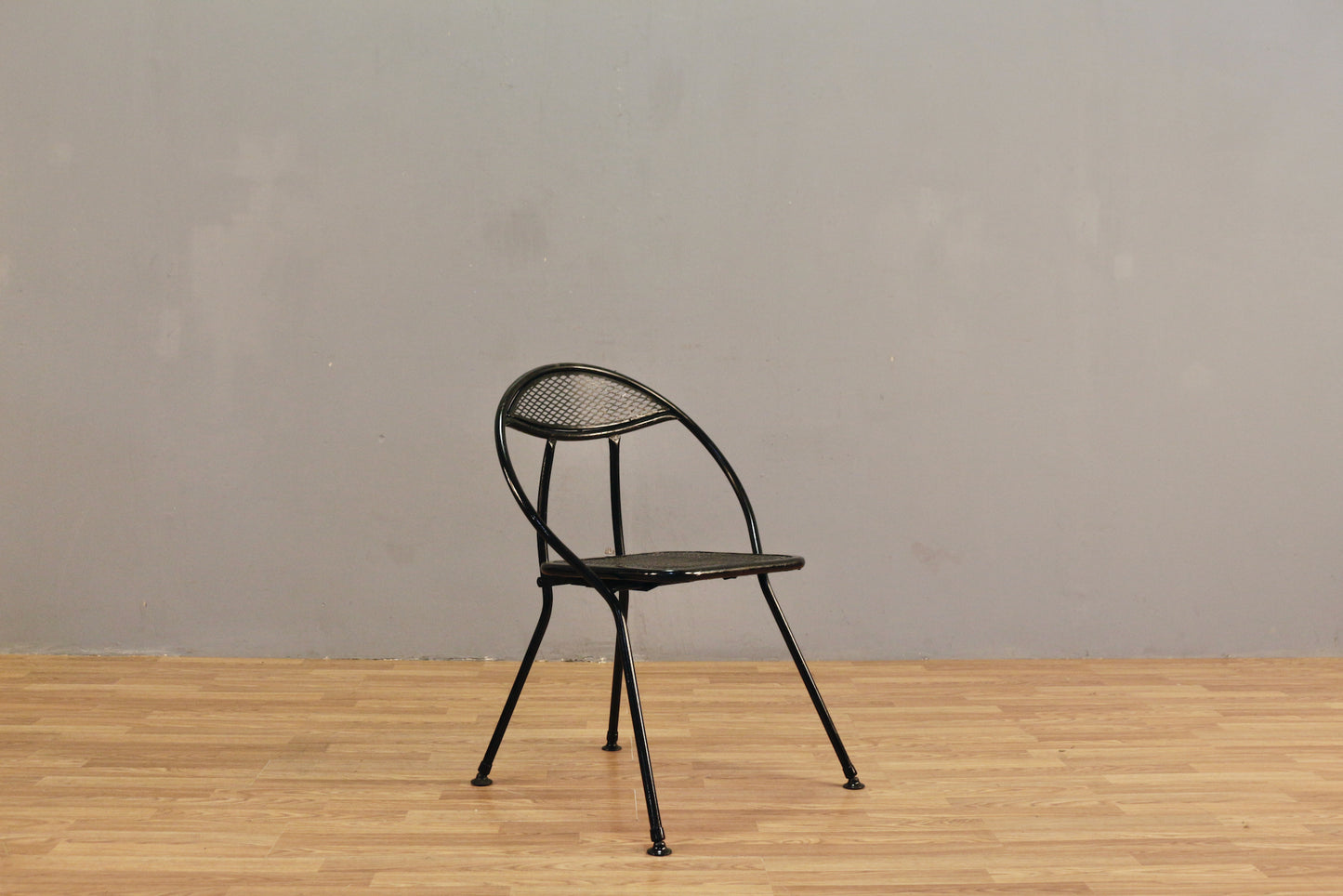1960s Salterini Black Hoop Folding Chair