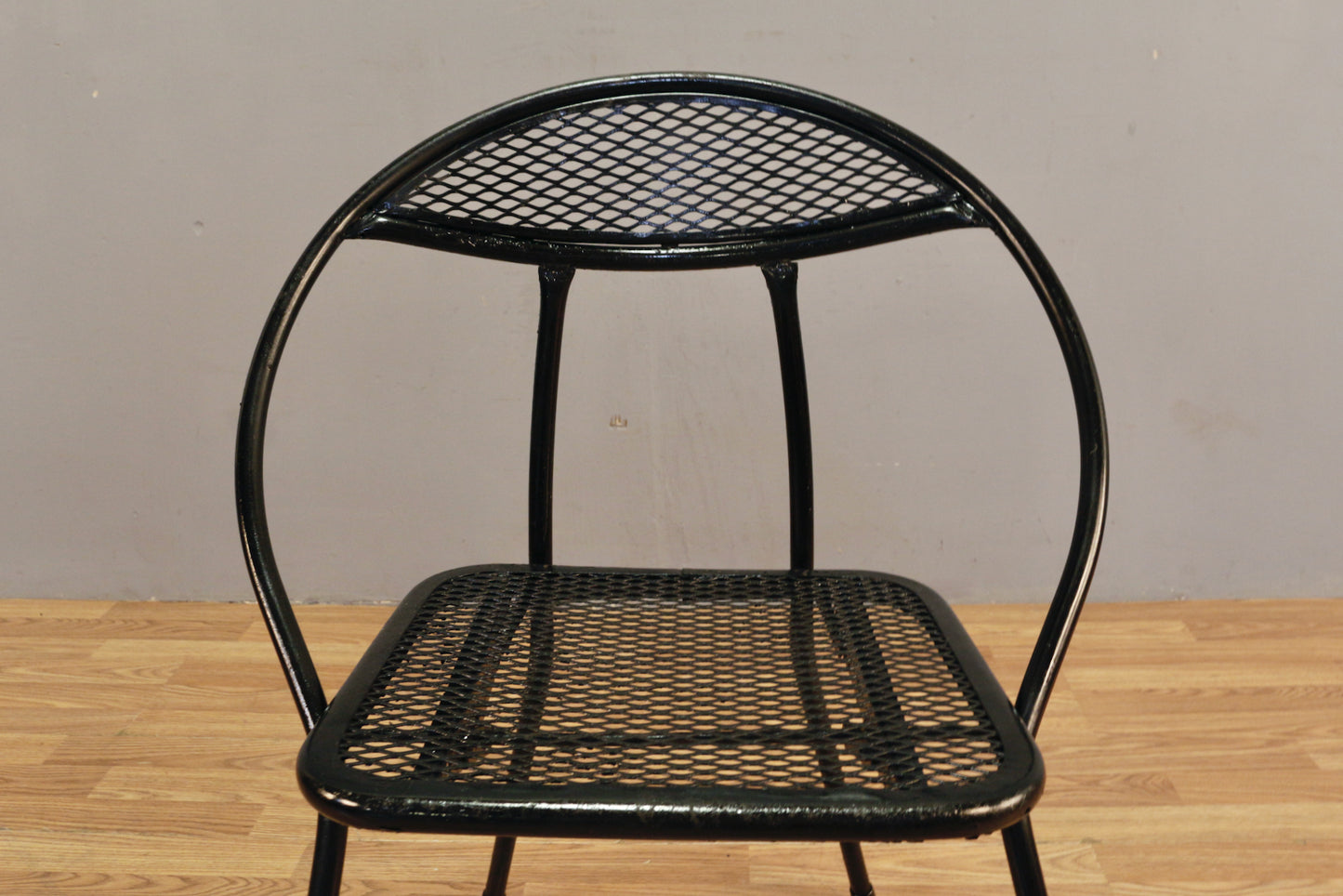 1960s Salterini Black Hoop Folding Chair