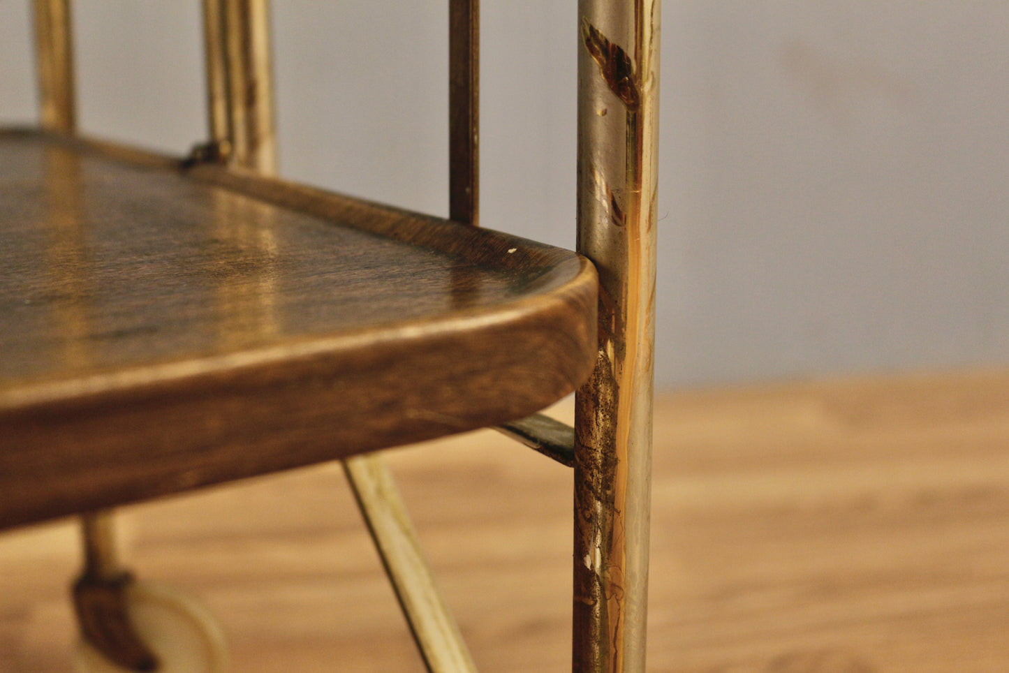 Versa-Table Metal & Woodgrain Folding Cart