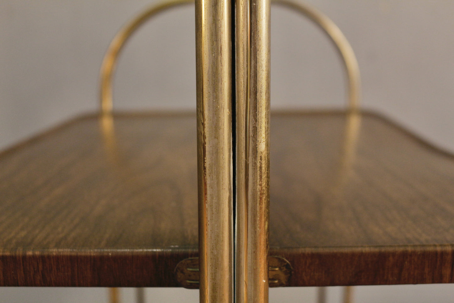 Versa-Table Metal & Woodgrain Folding Cart