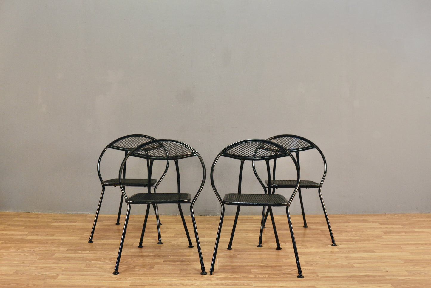 1960s Salterini Black Hoop Folding Chair
