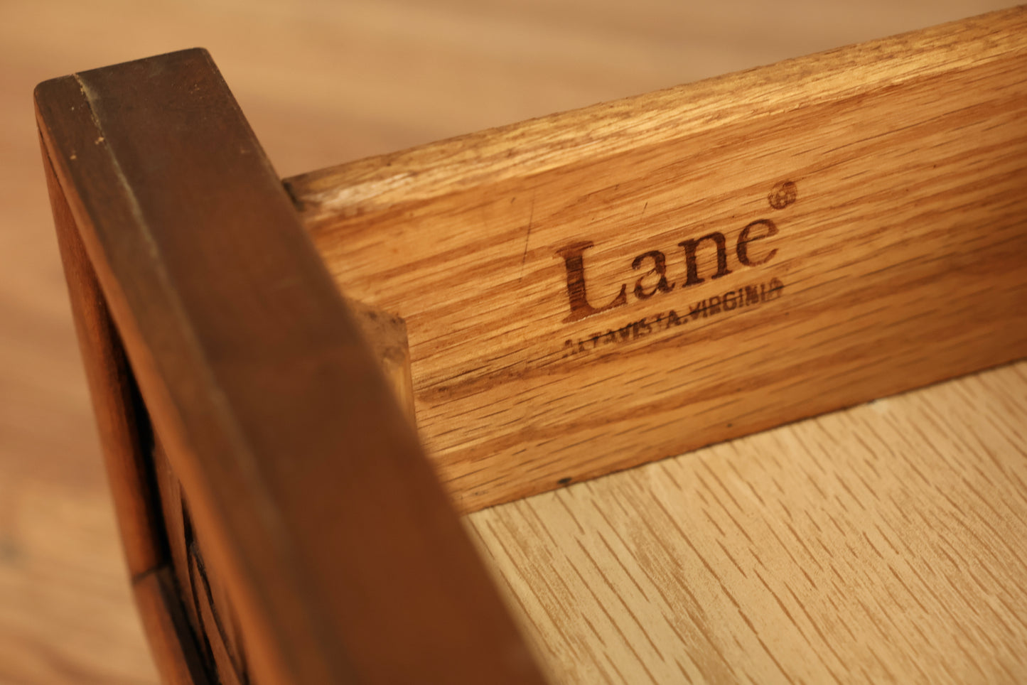 Lane Walnut & Lattice 1-Drawer End Table