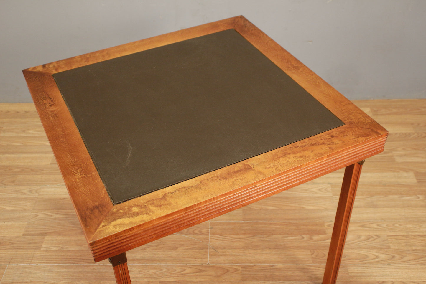 Leg-O-Matic Folding Wood & Vinyl Card Table