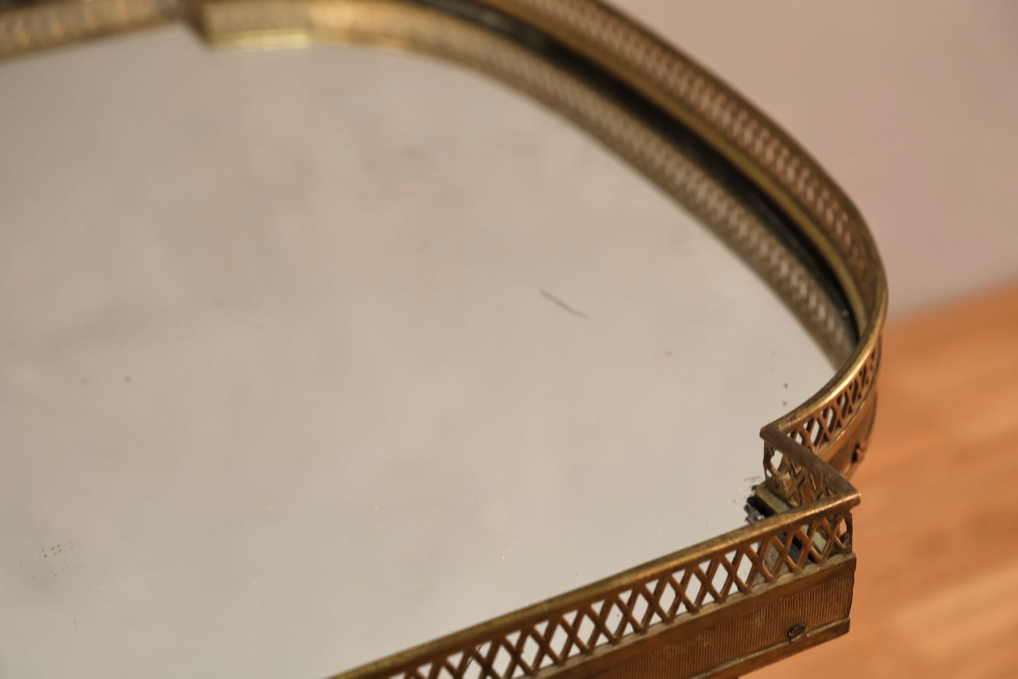 Regency Black & Gold Mirror-Top Table - ONLINE ONLY