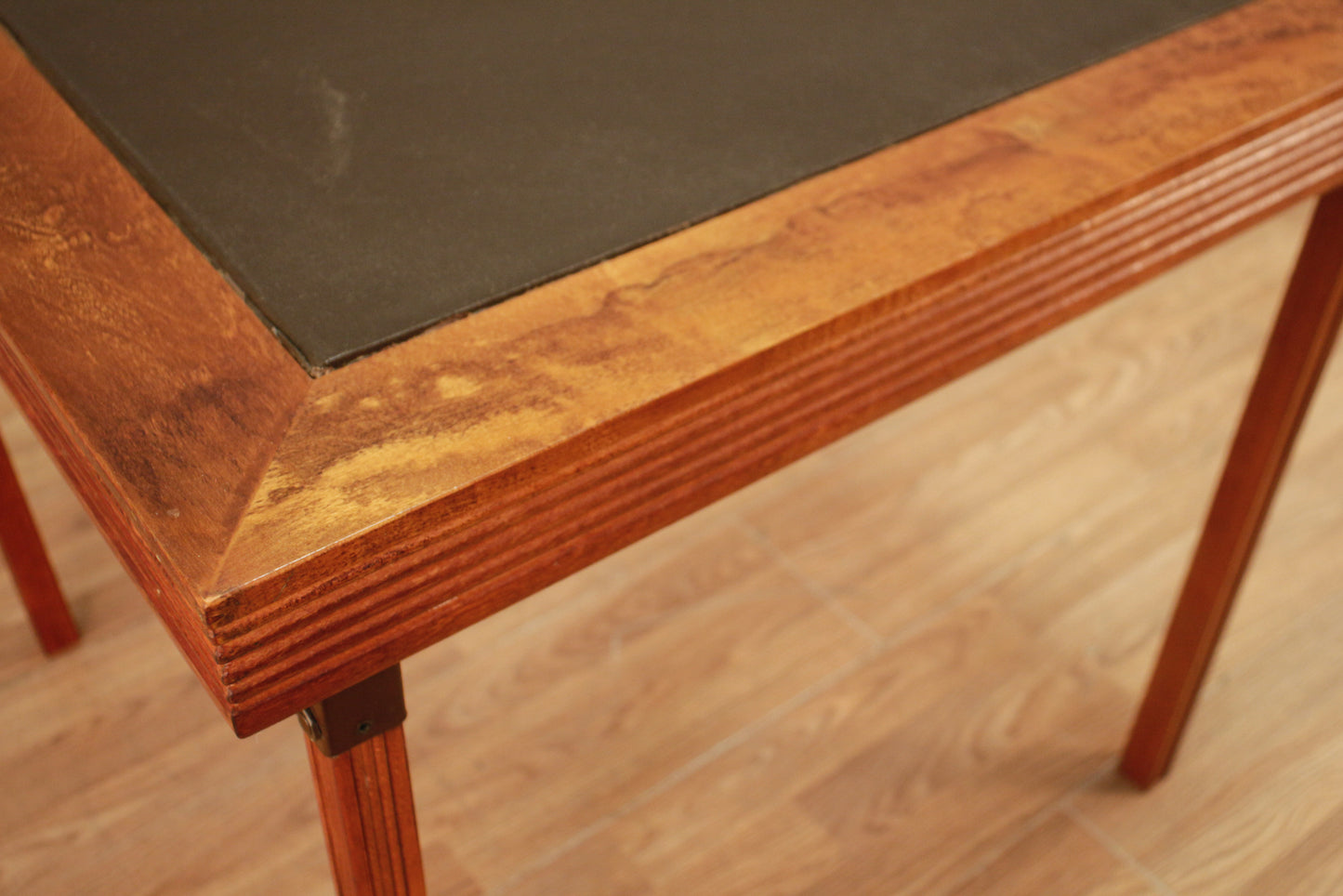 Leg-O-Matic Folding Wood & Vinyl Card Table