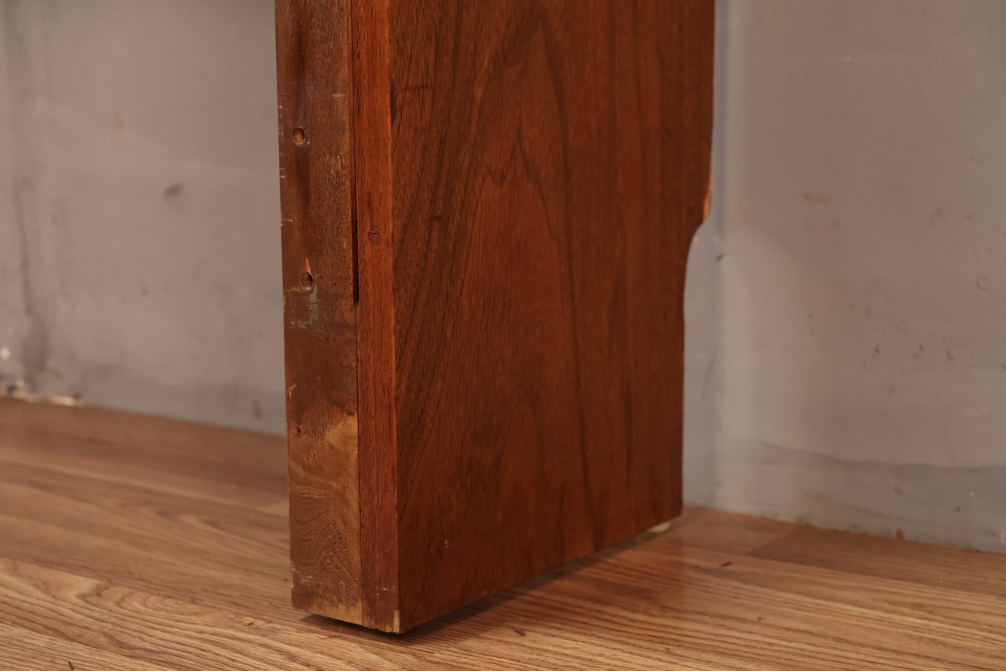 Sculptural Walnut Full Storage Headboard - ONLINE ONLY