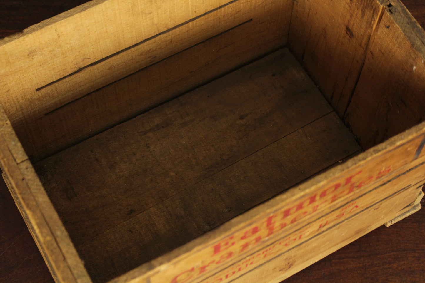 Rustic Wooden Mayflower Cranberries Crate