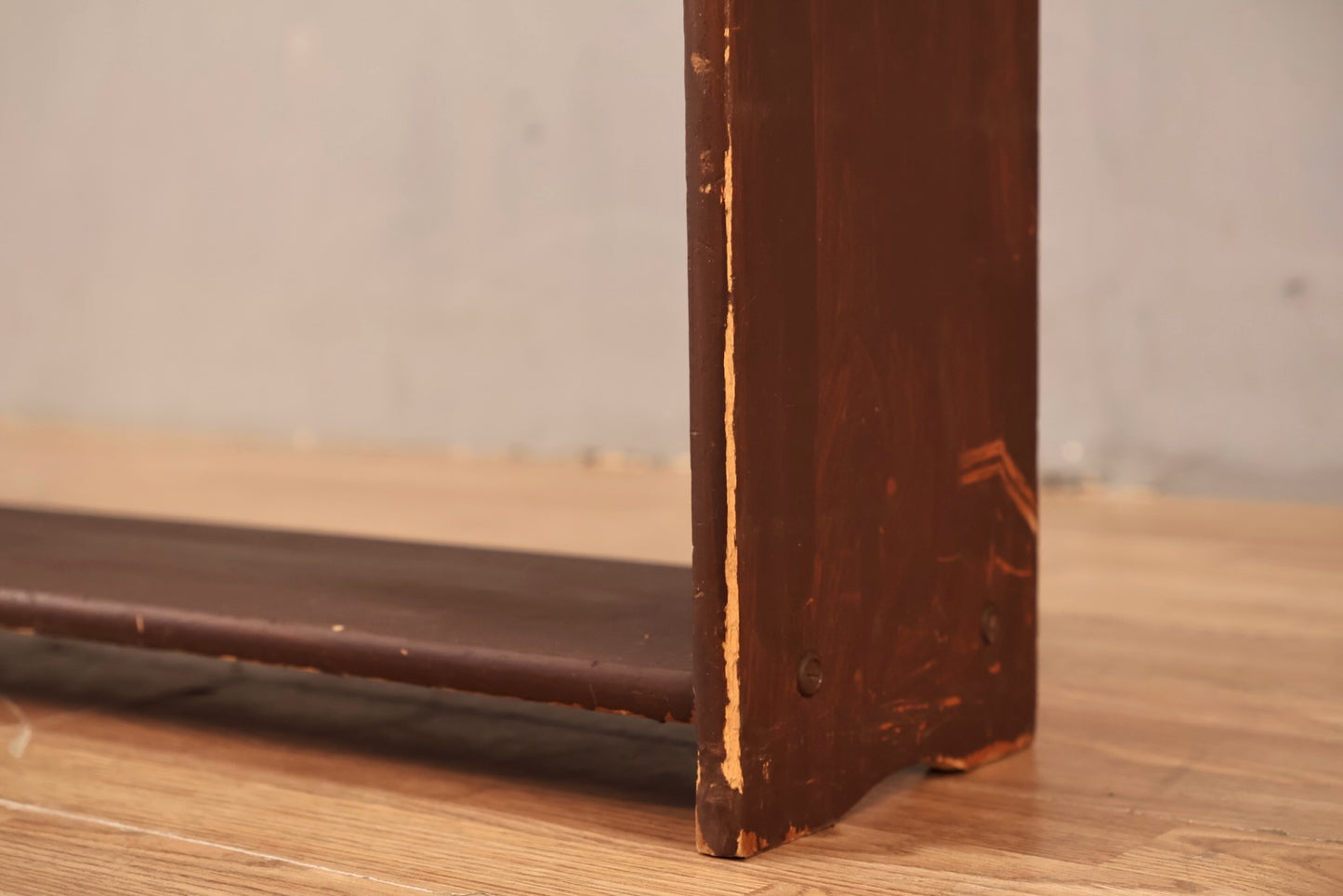Small Dark Wood Open Shelf
