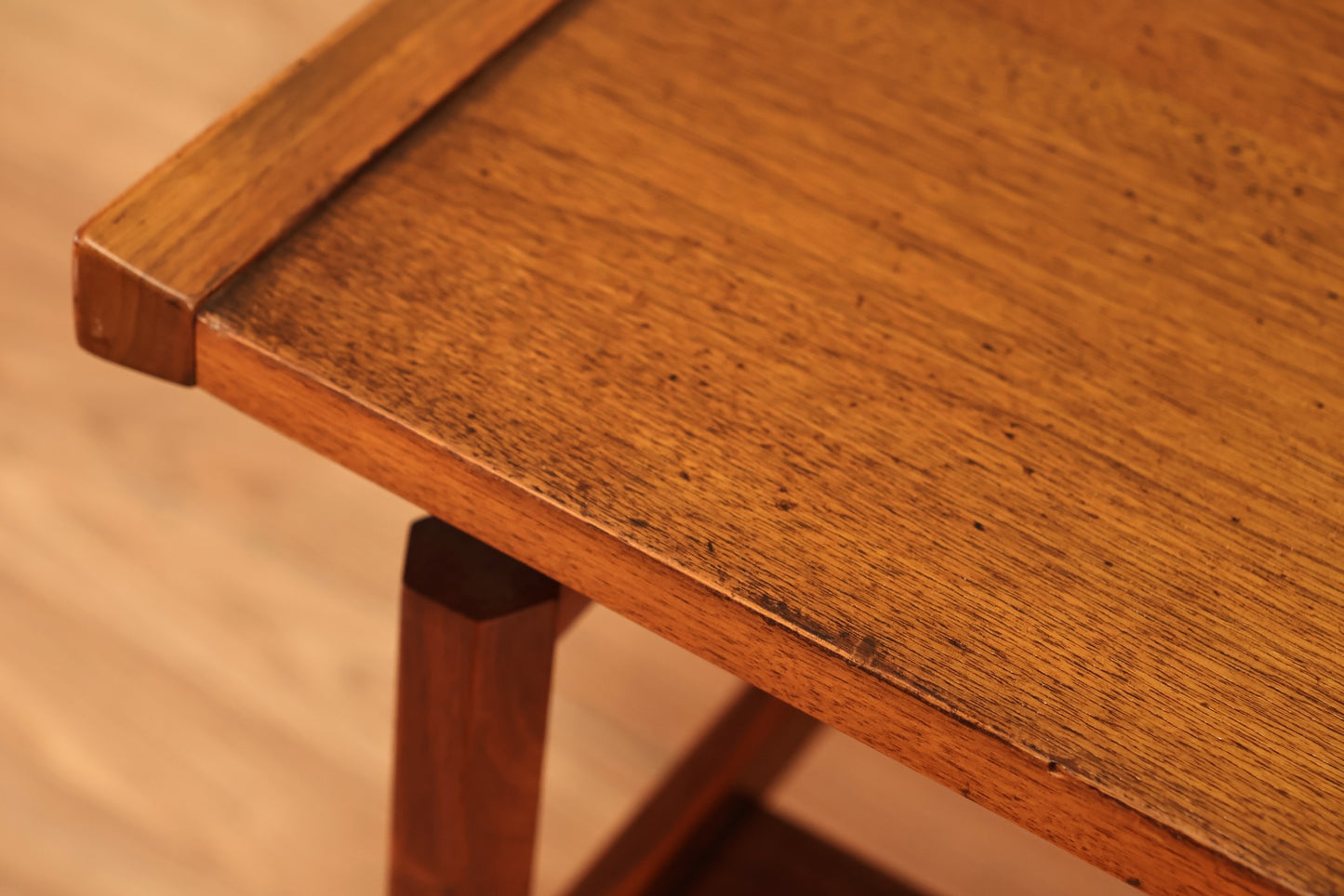 Mid Century Walnut Marquetry End Table