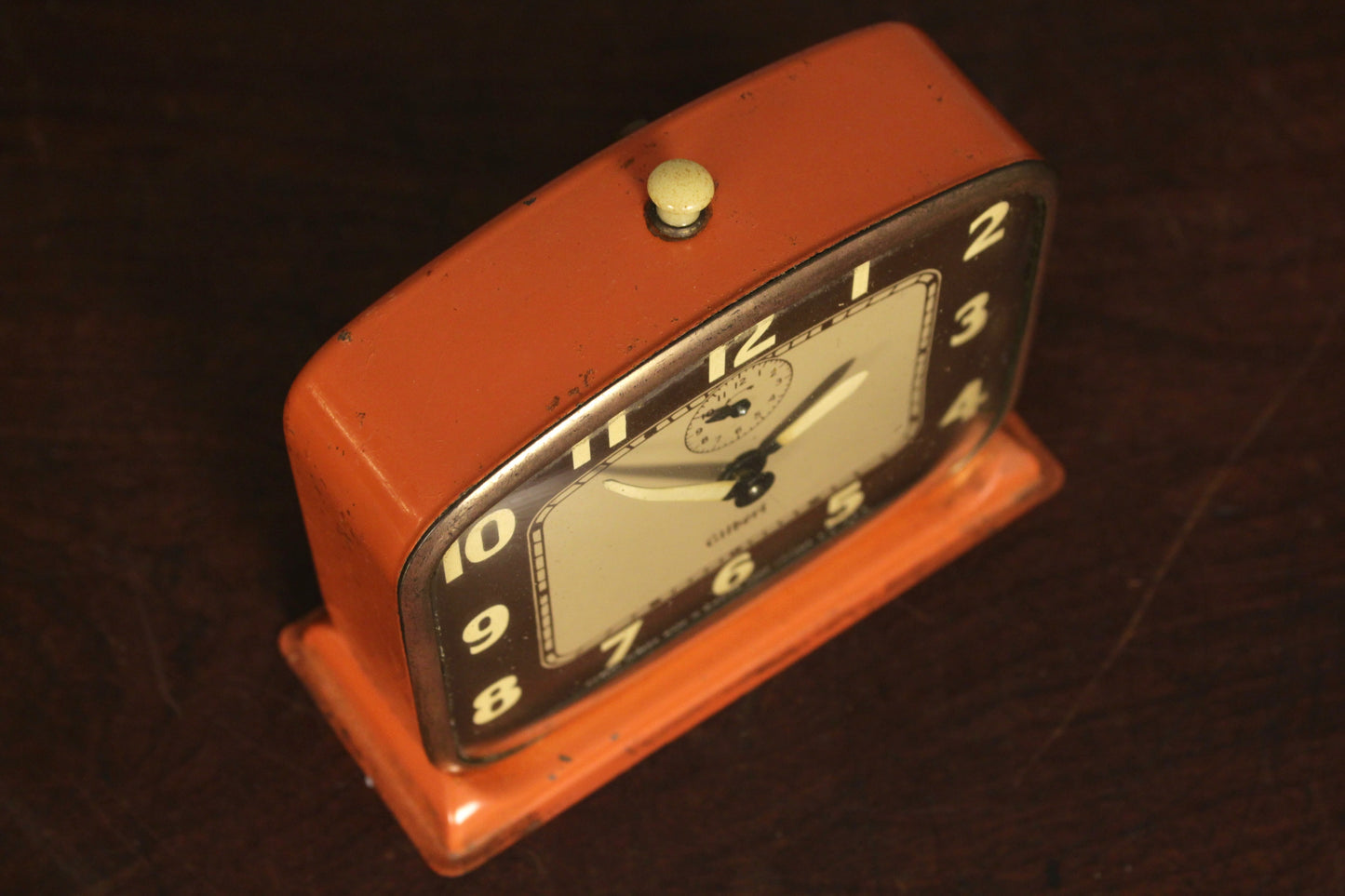 Gilbert Orange Wind-Up Clock