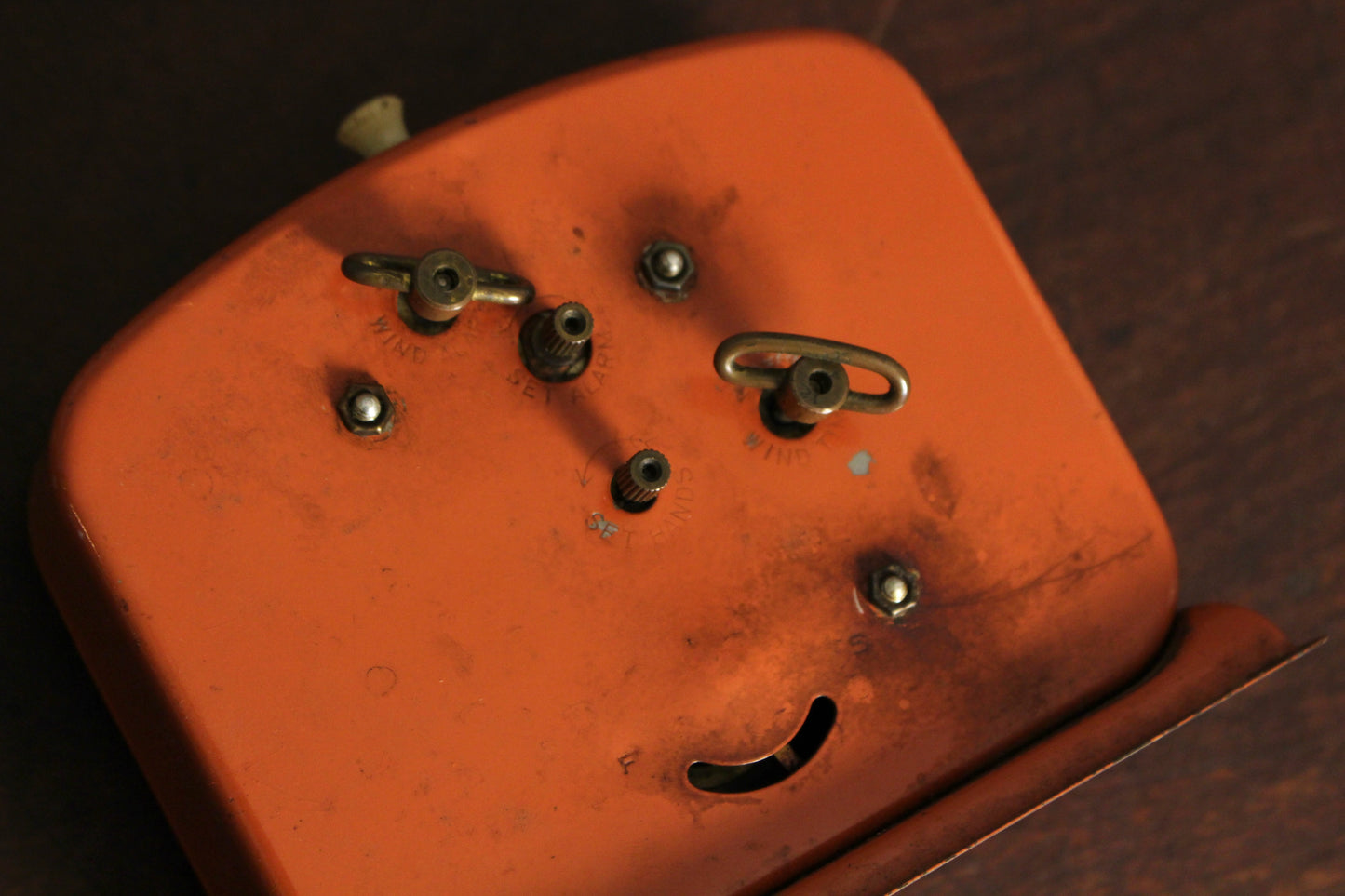 Gilbert Orange Wind-Up Clock