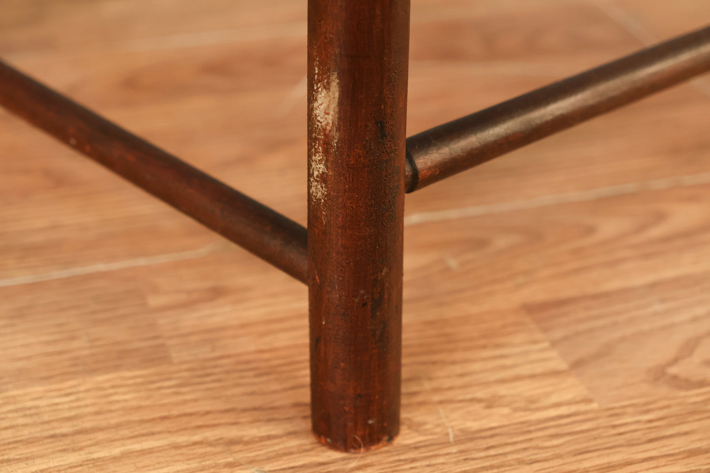 Ladderback Dark Wood & Woven Side Chair