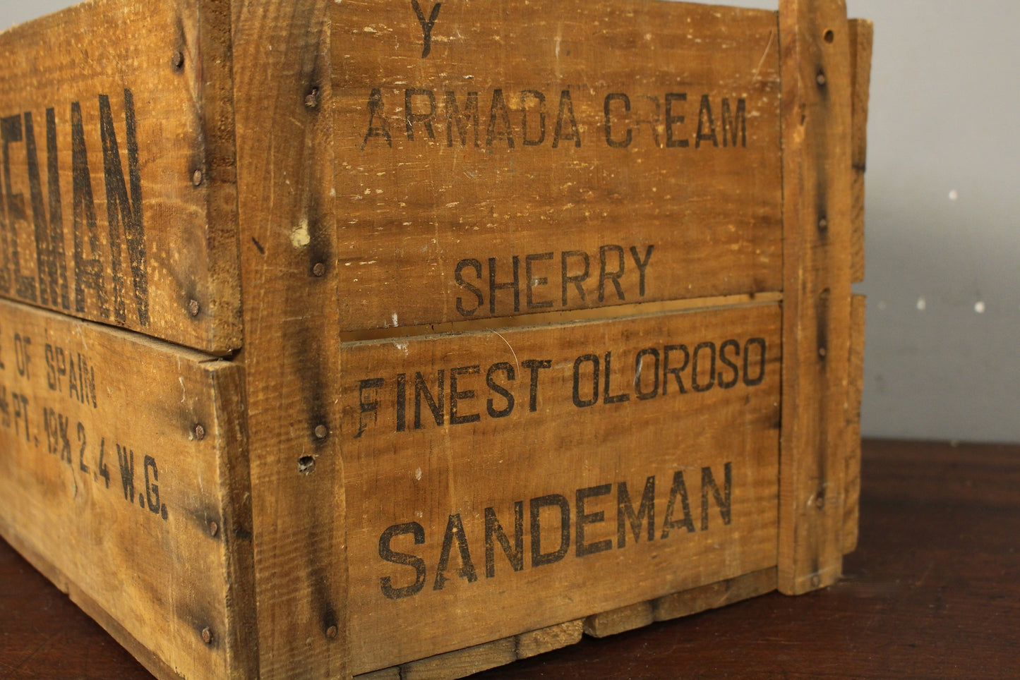 Rustic Wooden Sandeman Sherry Crate