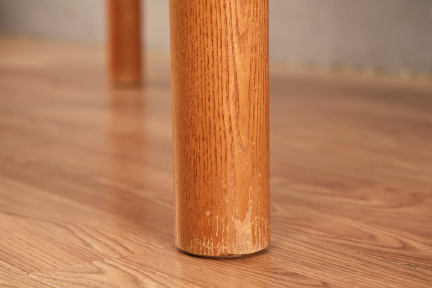 White Laminate & Pine Table With Built-In Leaf - ONLINE ONLY