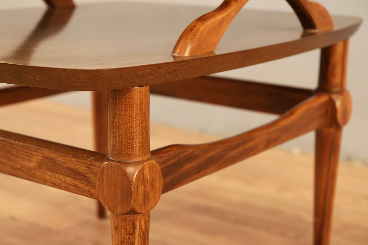 Walnut & Laminate 2-Tier End Table
