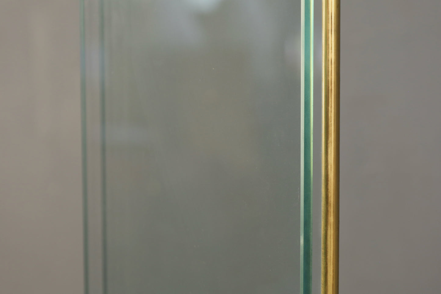 Italian Glass & Brass Torchiere Lamp - ONLINE ONLY