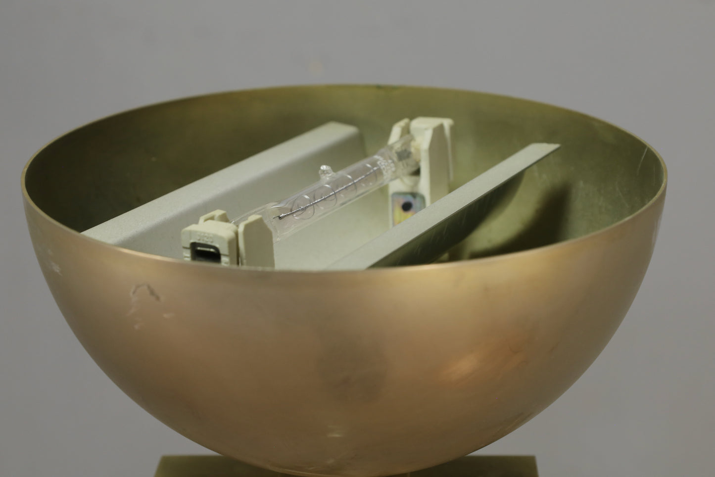 Italian Glass & Brass Torchiere Lamp - ONLINE ONLY
