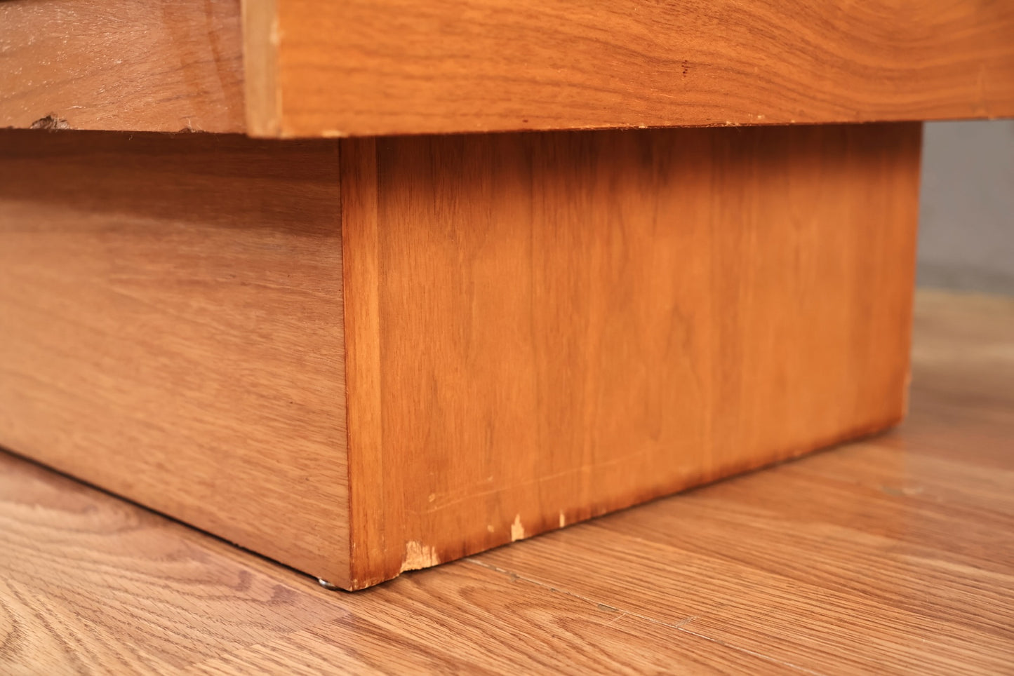 Low Teak 3-Drawer Credenza