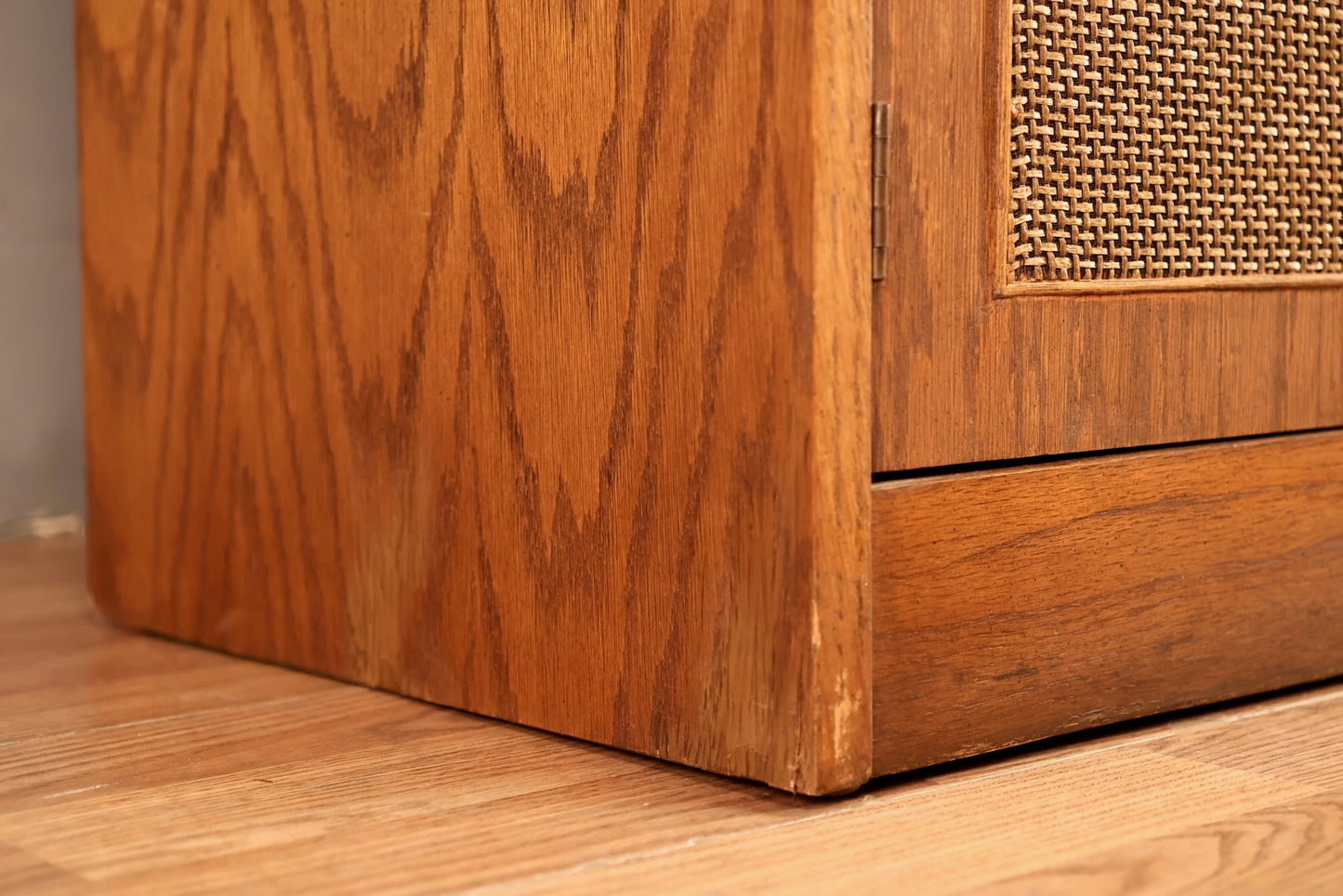 Oak & Woven 2-Door Wall Unit - ONLINE ONLY