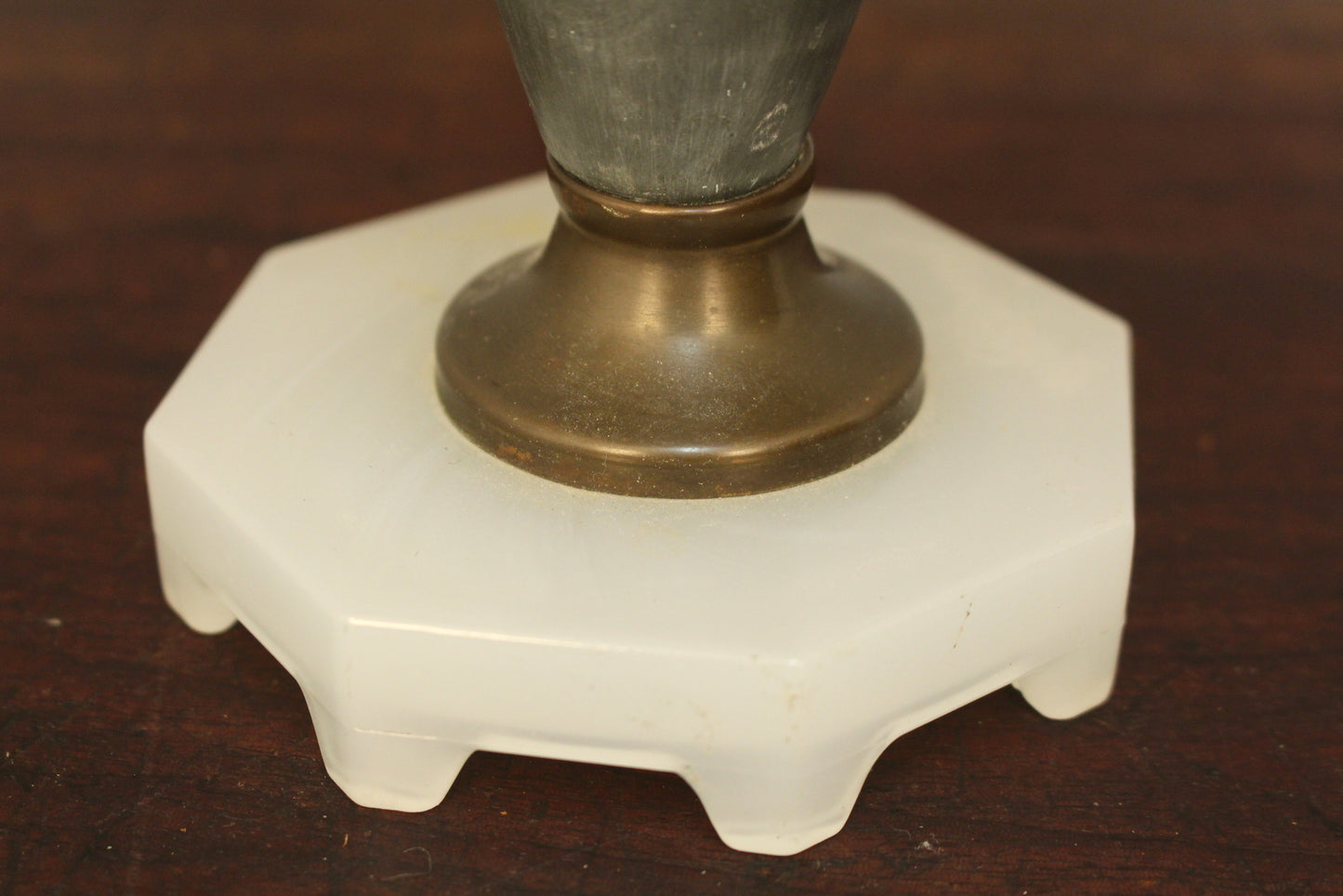 Petite Gray & Glass Table Lamp