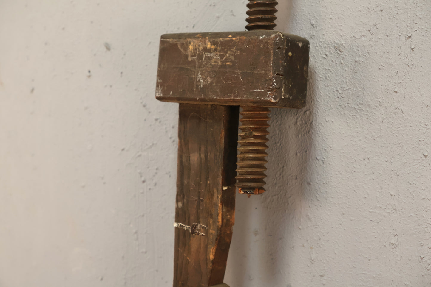 Large Rustic Wooden Clamp C