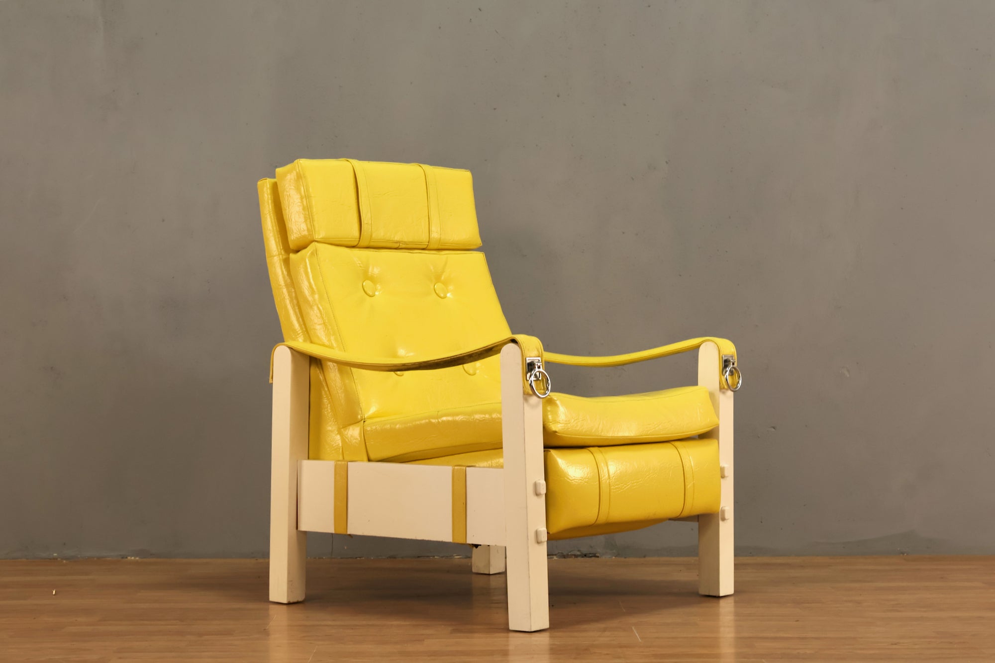 VINCENT SHEPPARD ラウンジチェア　イエロー JOE LEMON 1970s Neon Lemon Vinyl Recliner - ONLINE ONLY – Furnish Green