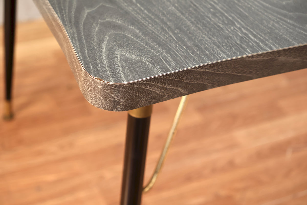 Atomic Gray Laminate Kitchen Table with Leaf - ONLINE ONLY