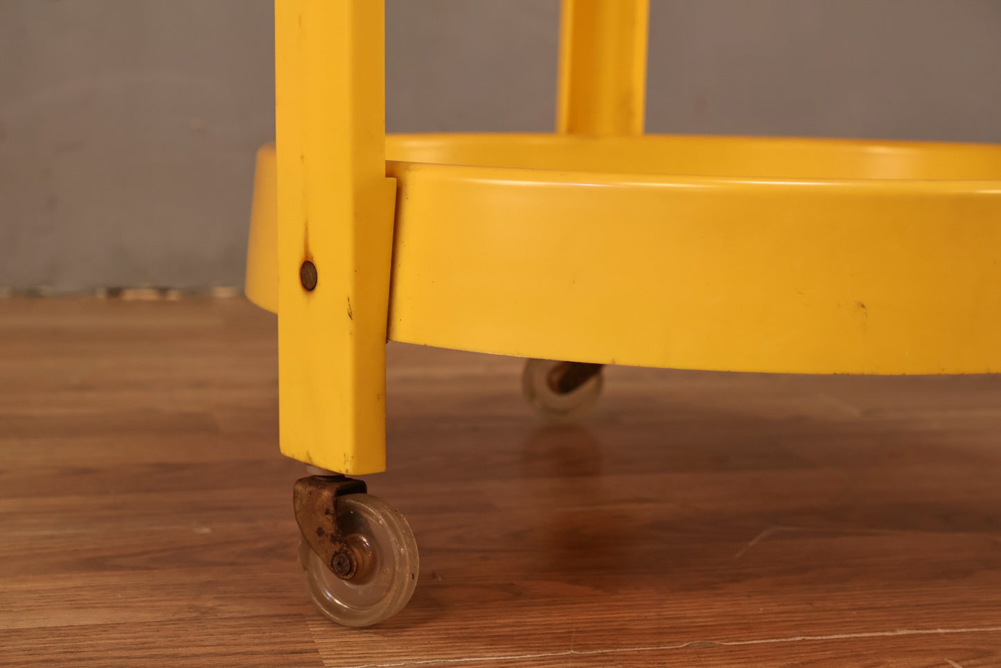 Yellow Plastic Rolling Caddy