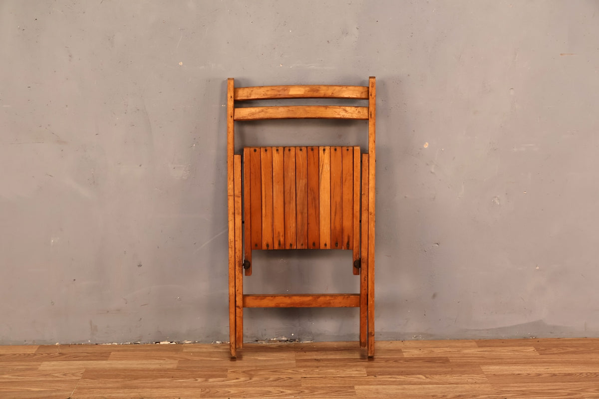 Rustic Slatted Folding Chair