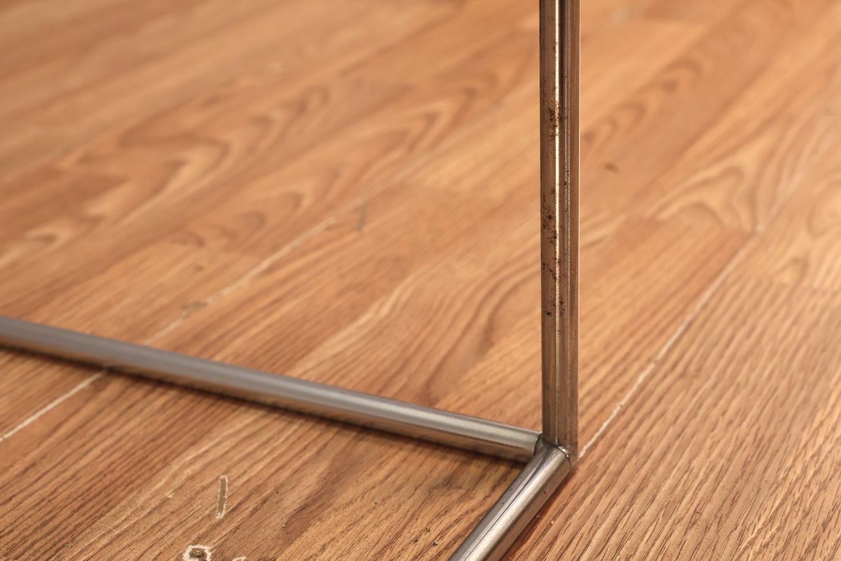Minimalist Chrome & Glass Coffee Table