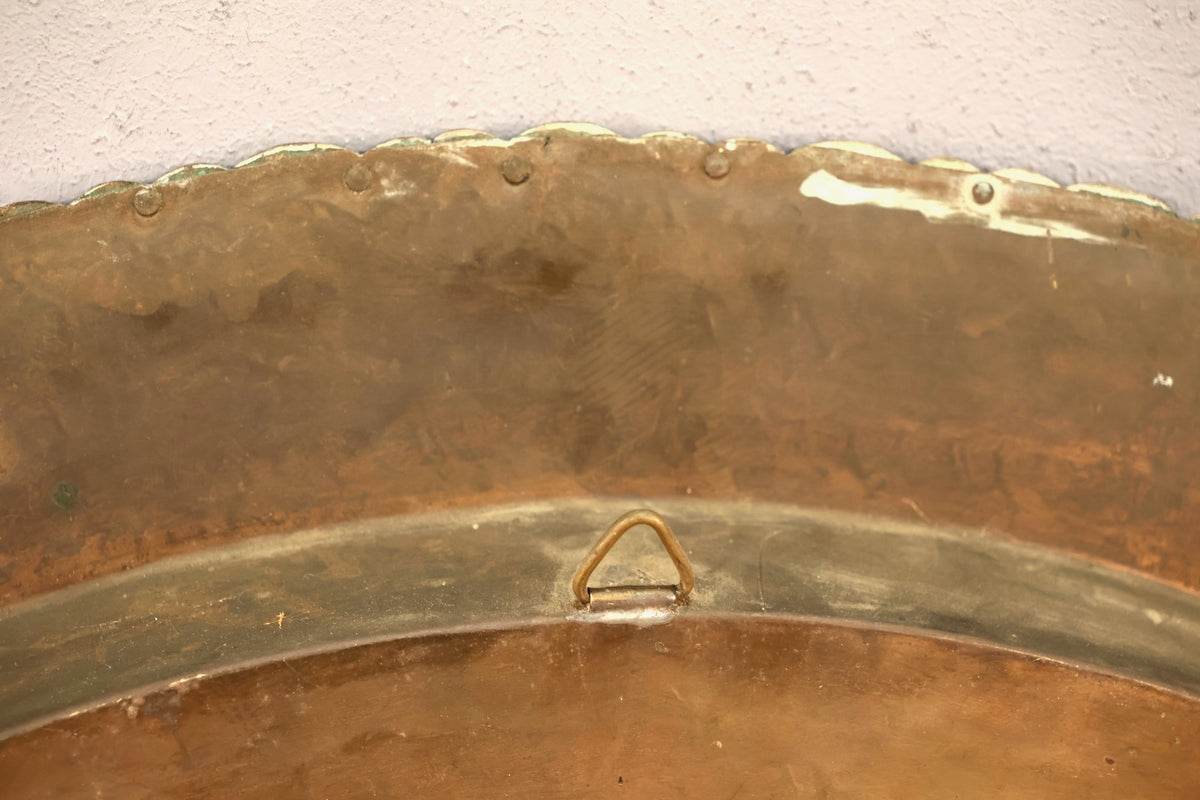 Chinese Brass Tray Wall Hanging