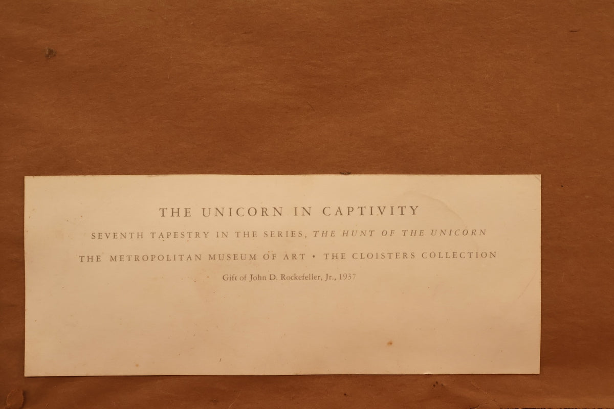 "The Unicorn in Captivity" Print