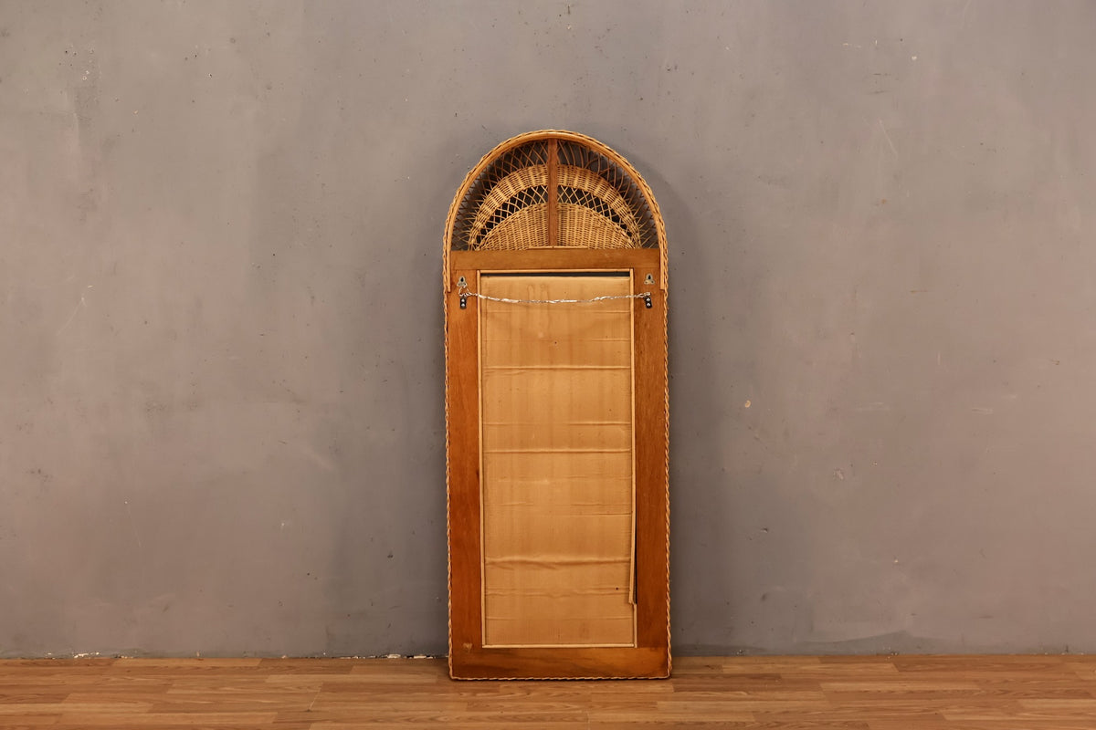 Arched Rattan Mirror