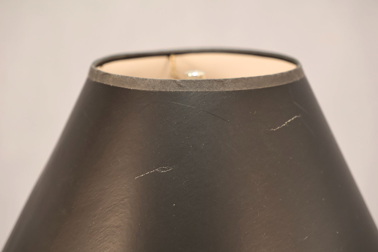 Brass Floor Lamp With Black Shade