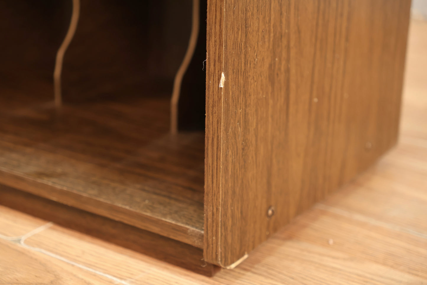 Woodgrain Laminate Record Shelf