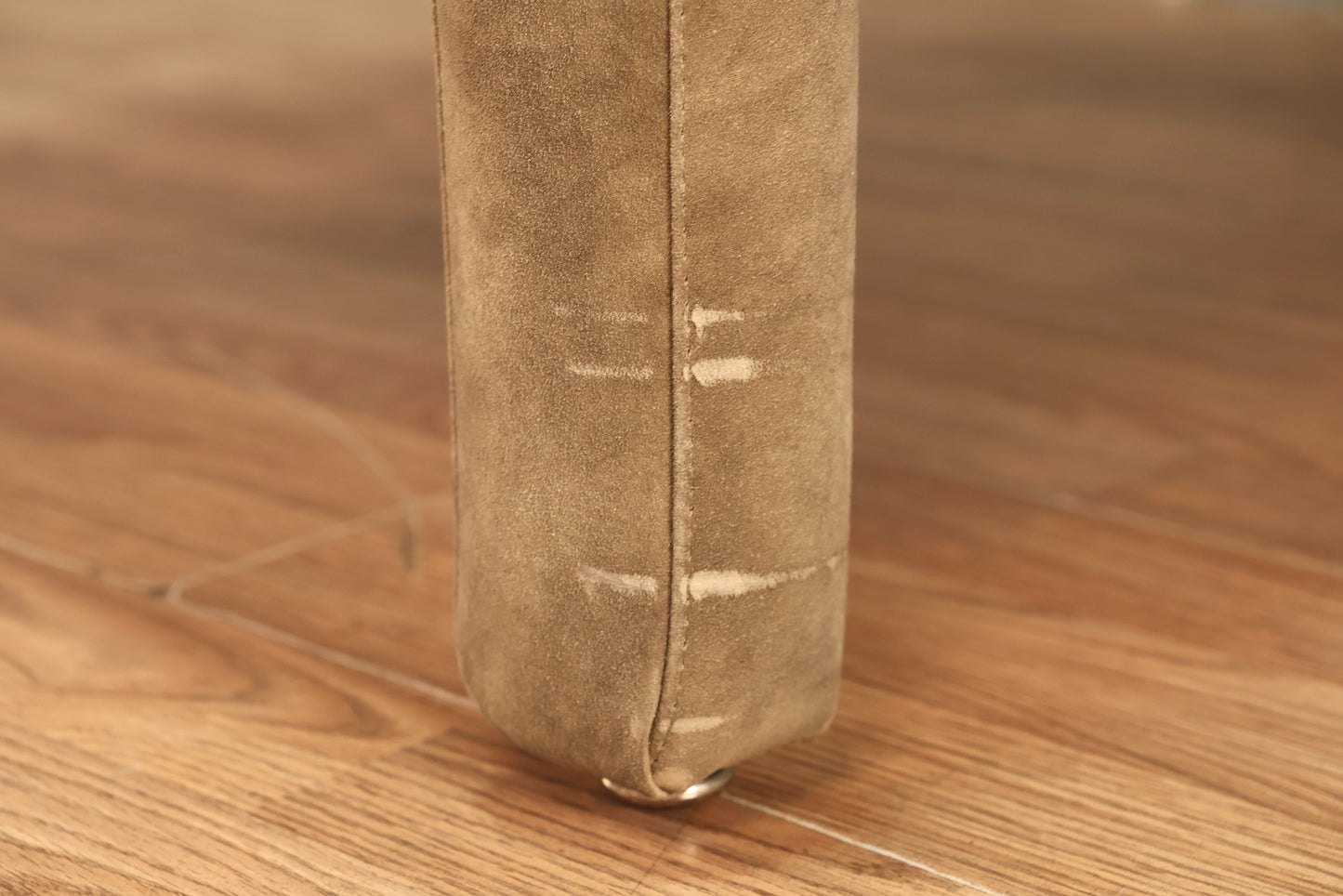 Cement Suede Accent Armchair