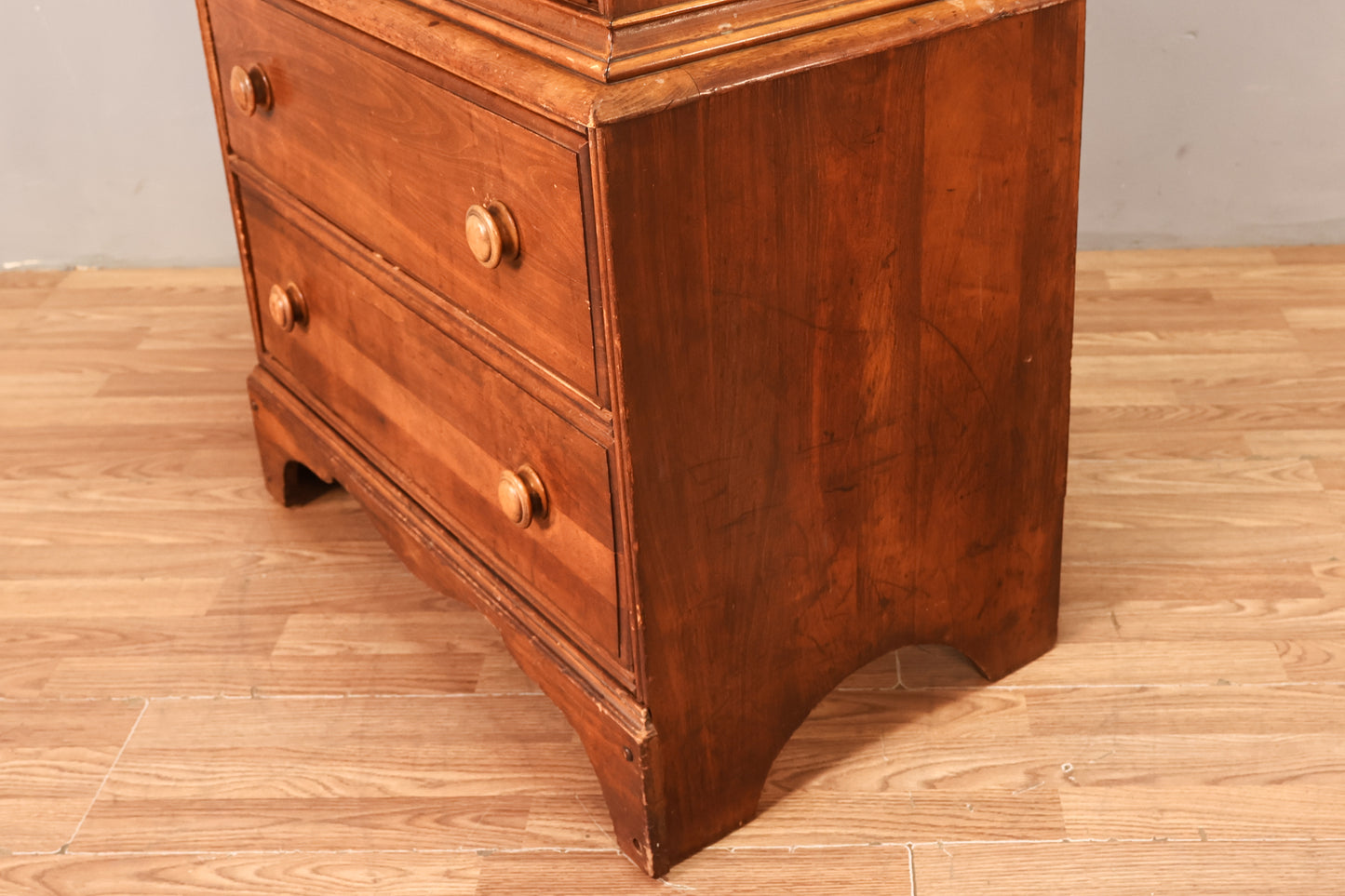 Country Maple 6-Drawer Highboy Dresser