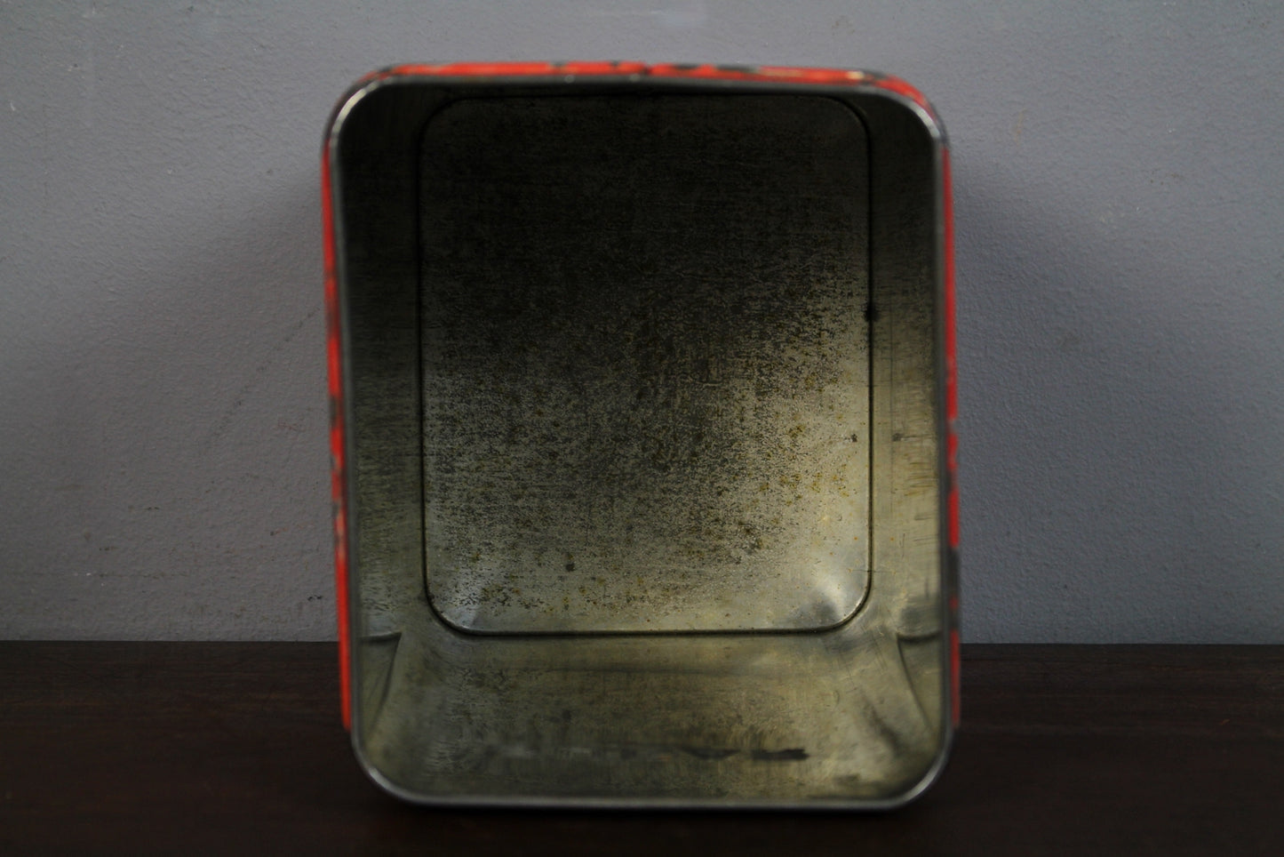 Set Of 4 Red Metal Kitchen Canisters
