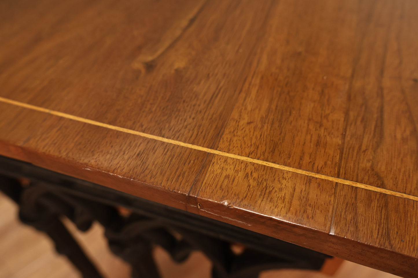 Gothic Iron & Wood End Table - ONLINE ONLY