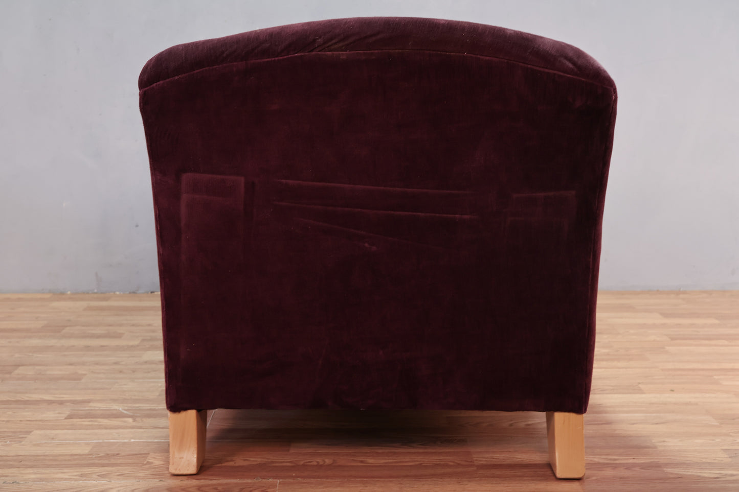 Aubergine Velveteen Chaise Lounge - ONLINE ONLY